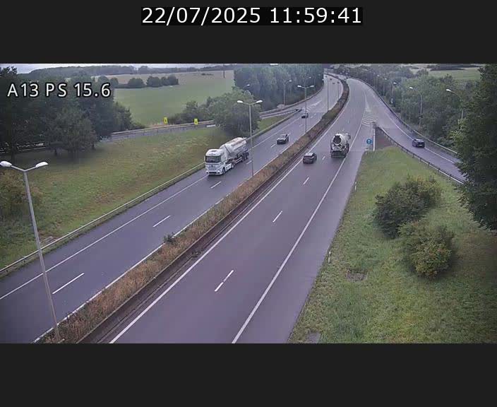 Traffic live webcam Luxembourg Kayl - A13 direction Dudelange - BK 15.6