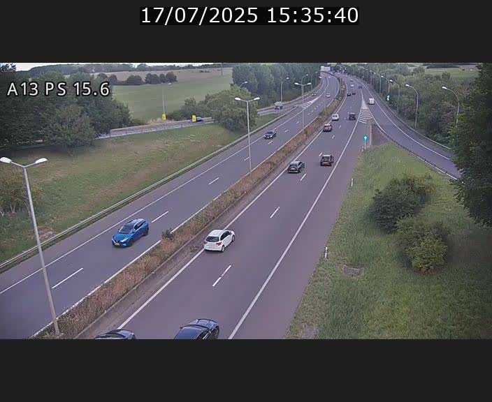 Traffic live webcam Luxembourg Kayl - A13 direction Dudelange - BK 15.6