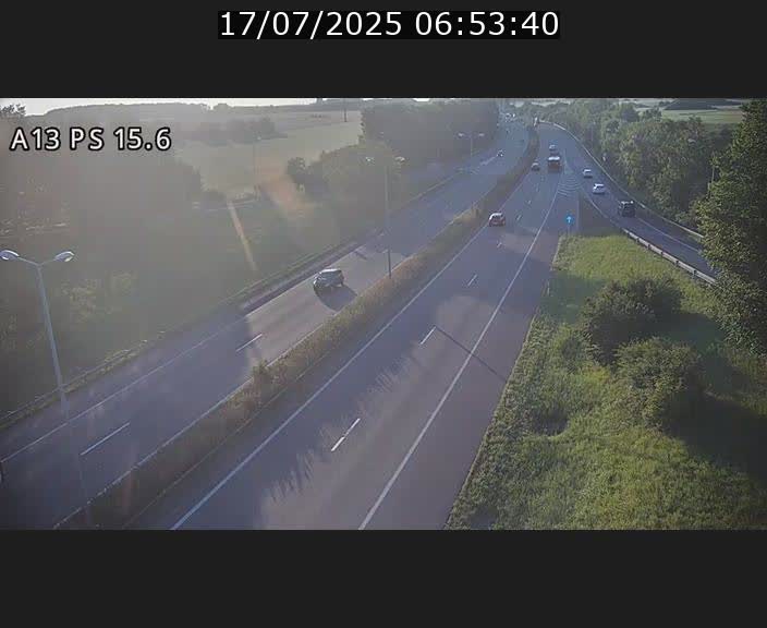 Traffic live webcam Luxembourg Kayl - A13 direction Dudelange - BK 15.6