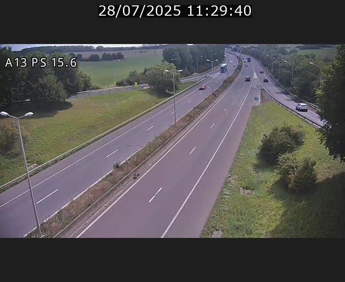 Traffic live webcam Luxembourg Kayl - A13 direction Dudelange - BK 15.6