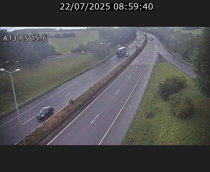 Traffic live webcam Luxembourg Kayl - A13 direction Dudelange - BK 15.6