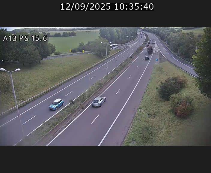 Traffic live webcam Luxembourg Kayl - A13 direction Dudelange - BK 15.6