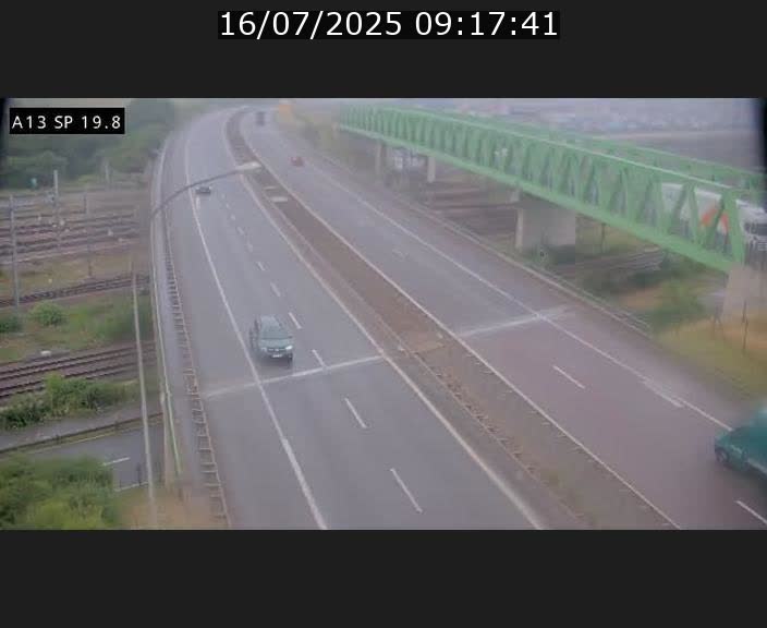 Traffic live webcam Luxembourg Croix de Bettembourg - A13 direction Esch-sur-Alzette - BK 19.8