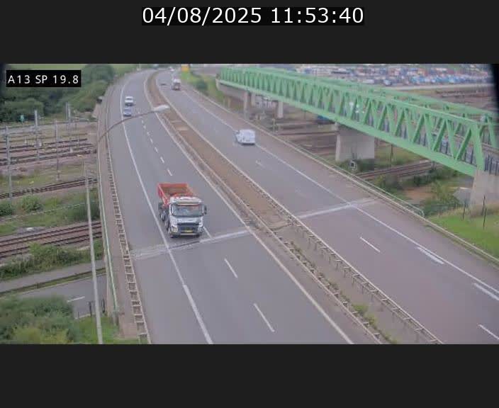 Traffic live webcam Luxembourg Croix de Bettembourg - A13 direction Esch-sur-Alzette - BK 19.8