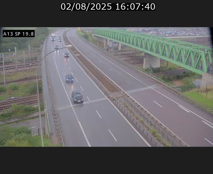 Traffic live webcam Luxembourg Croix de Bettembourg - A13 direction Esch-sur-Alzette - BK 19.8