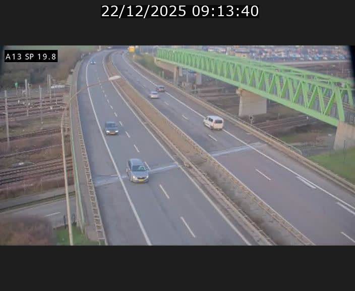 Traffic live webcam Luxembourg Croix de Bettembourg - A13 direction Esch-sur-Alzette - BK 19.8