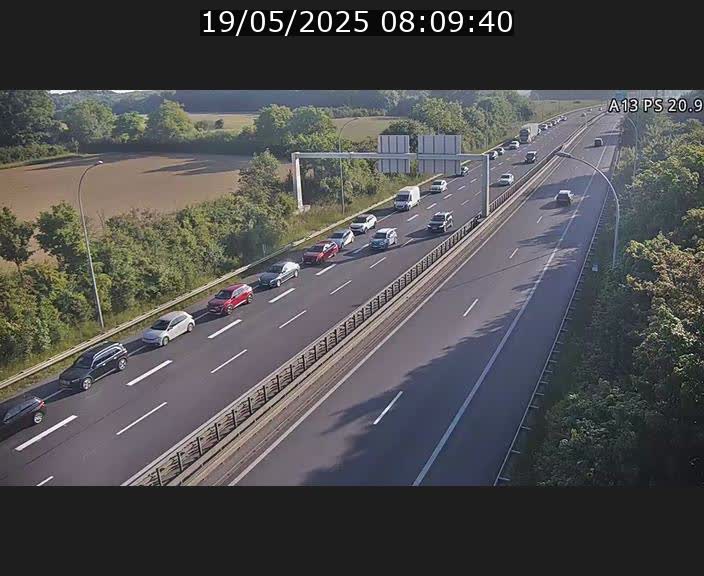 <h2>Traffic live webcam Luxembourg Croix de Bettembourg, rond-point d'Hellange - A13 direction Allemagne - BK 20.9</h2>