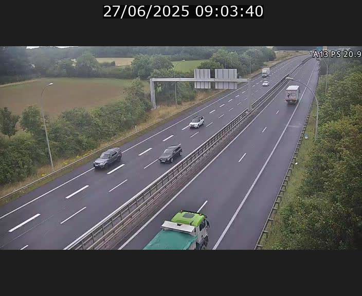 <h2>Traffic live webcam Luxembourg Croix de Bettembourg, rond-point d'Hellange - A13 direction Allemagne - BK 20.9</h2>
