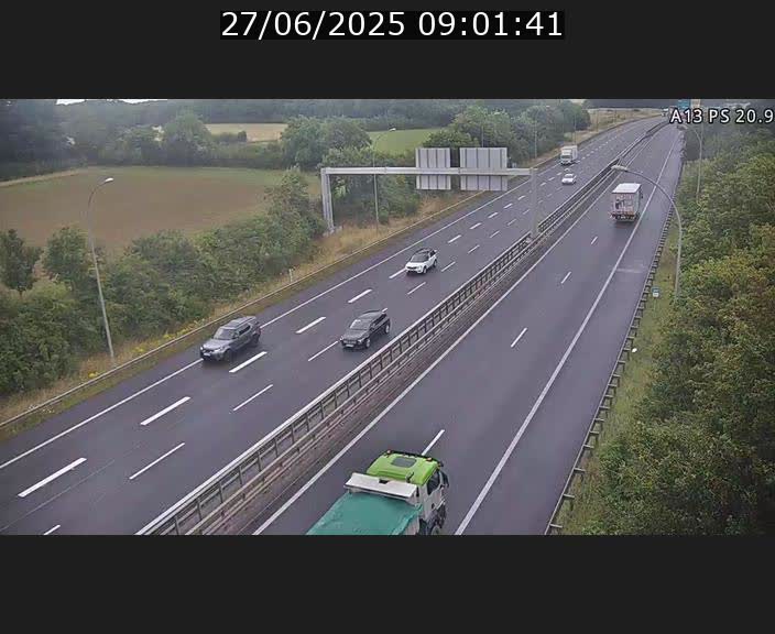 <h2>Traffic live webcam Luxembourg Croix de Bettembourg, rond-point d'Hellange - A13 direction Allemagne - BK 20.9</h2>