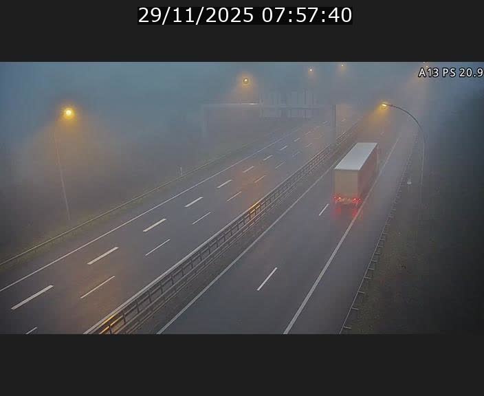 Traffic live webcam Luxembourg Croix de Bettembourg, rond-point d'Hellange - A13 direction Allemagne - BK 20.9