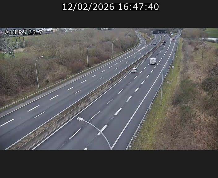 Traffic live webcam Luxembourg Frisange - A13 direction Allemagne - BK 26