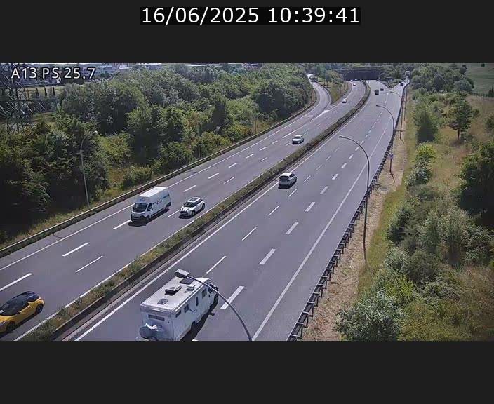 Traffic live webcam Luxembourg Frisange - A13 direction Allemagne - BK 26