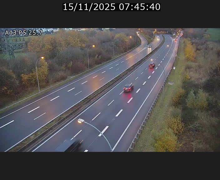 Traffic live webcam Luxembourg Frisange - A13 direction Allemagne - BK 26