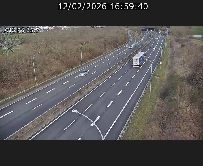 Traffic live webcam Luxembourg Frisange - A13 direction Allemagne - BK 26