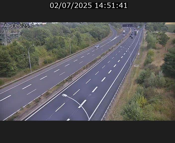 Traffic live webcam Luxembourg Frisange - A13 direction Allemagne - BK 26