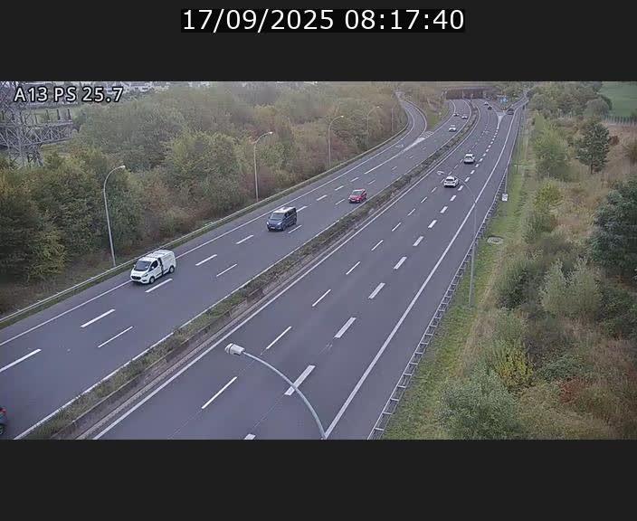 Traffic live webcam Luxembourg Frisange - A13 direction Allemagne - BK 26