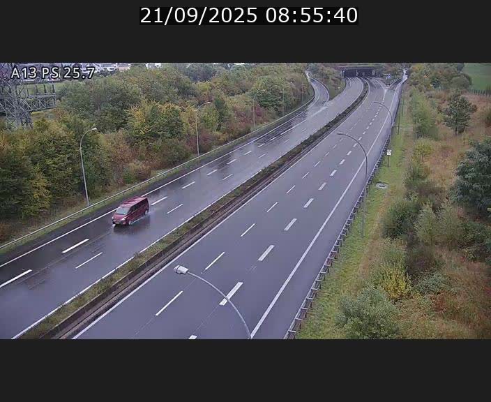 Traffic live webcam Luxembourg Frisange - A13 direction Allemagne - BK 26