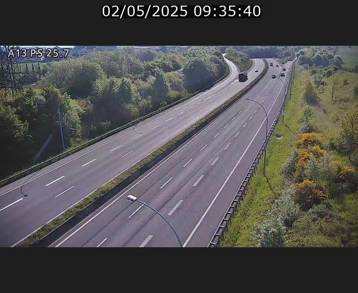 Traffic live webcam Luxembourg Frisange - A13 direction Allemagne - BK 26