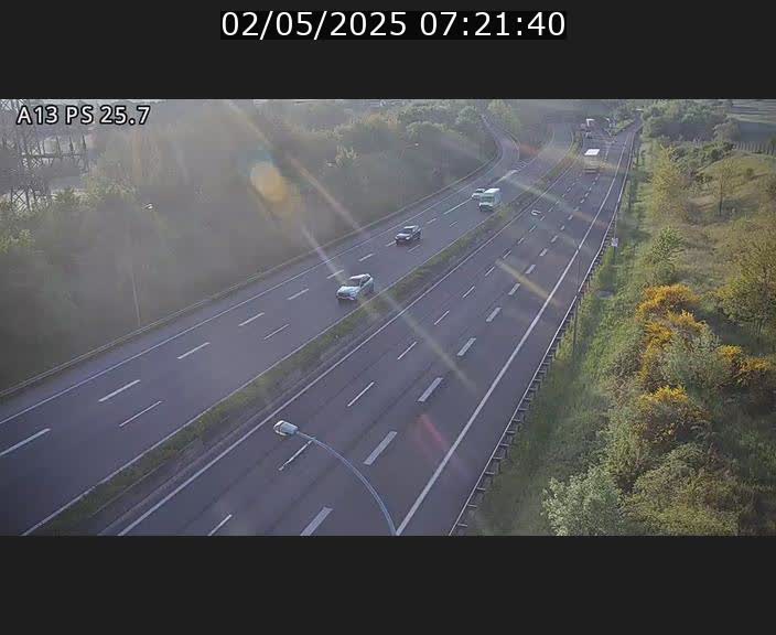 Traffic live webcam Luxembourg Frisange - A13 direction Allemagne - BK 26