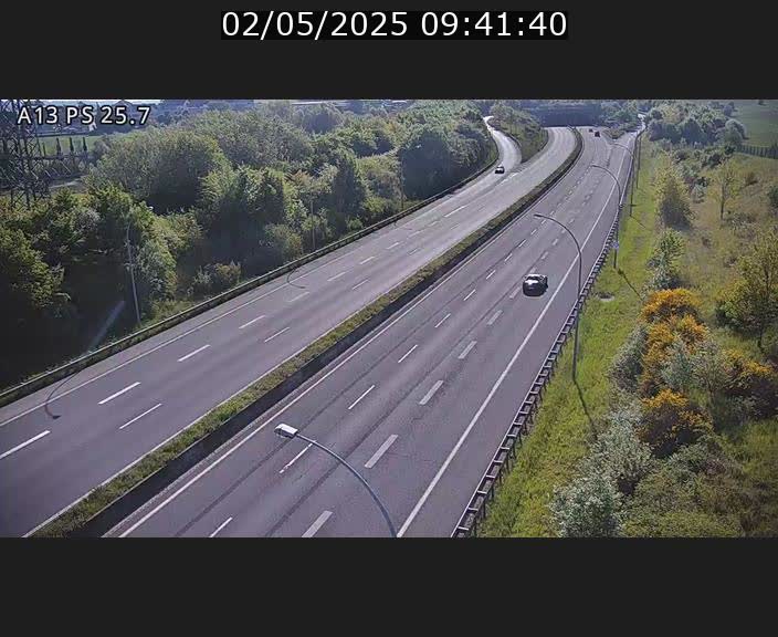 Traffic live webcam Luxembourg Frisange - A13 direction Allemagne - BK 26