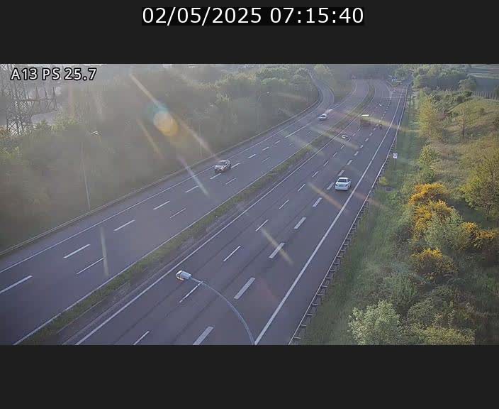 Traffic live webcam Luxembourg Frisange - A13 direction Allemagne - BK 26