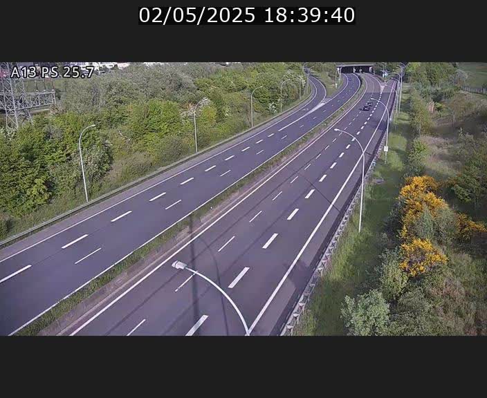 Traffic live webcam Luxembourg Frisange - A13 direction Allemagne - BK 26