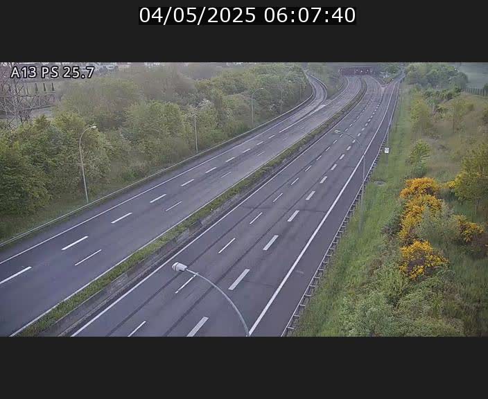 Traffic live webcam Luxembourg Frisange - A13 direction Allemagne - BK 26