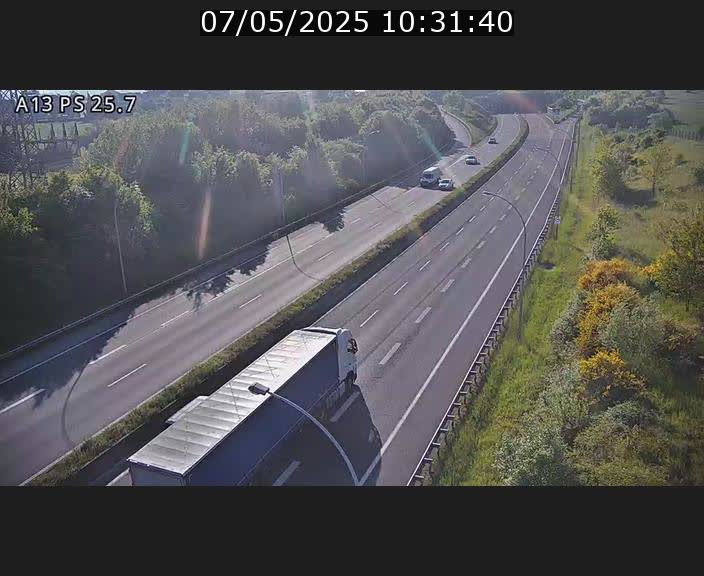 Traffic live webcam Luxembourg Frisange - A13 direction Allemagne - BK 26