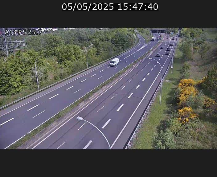 Traffic live webcam Luxembourg Frisange - A13 direction Allemagne - BK 26