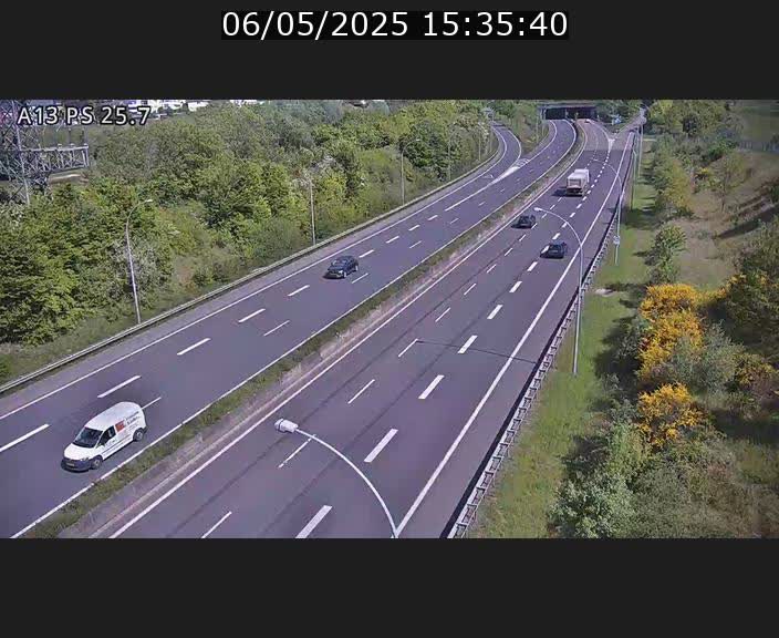 Traffic live webcam Luxembourg Frisange - A13 direction Allemagne - BK 26