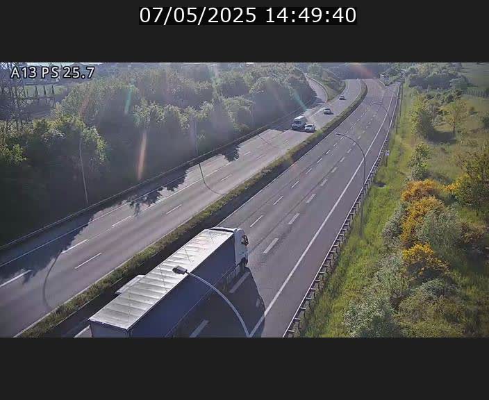 Traffic live webcam Luxembourg Frisange - A13 direction Allemagne - BK 26