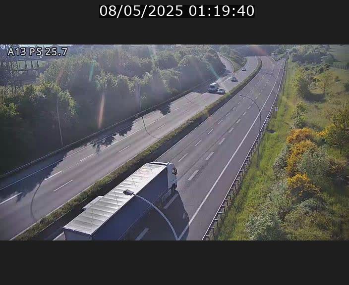 Traffic live webcam Luxembourg Frisange - A13 direction Allemagne - BK 26
