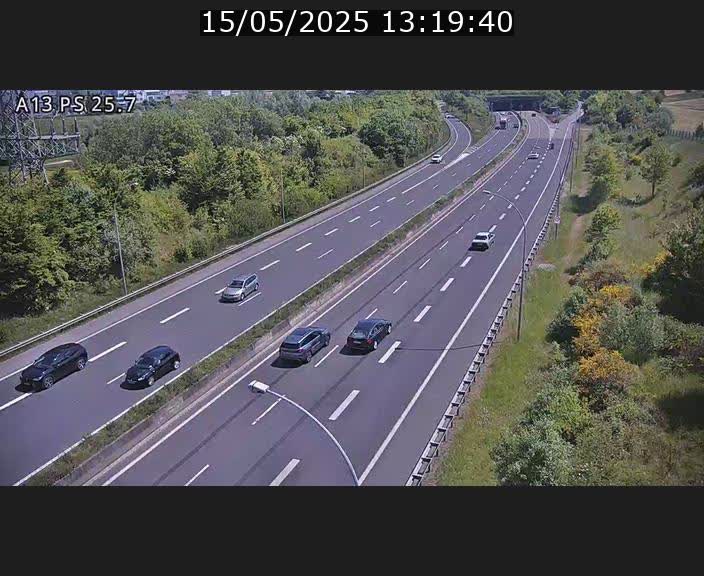 Traffic live webcam Luxembourg Frisange - A13 direction Allemagne - BK 26