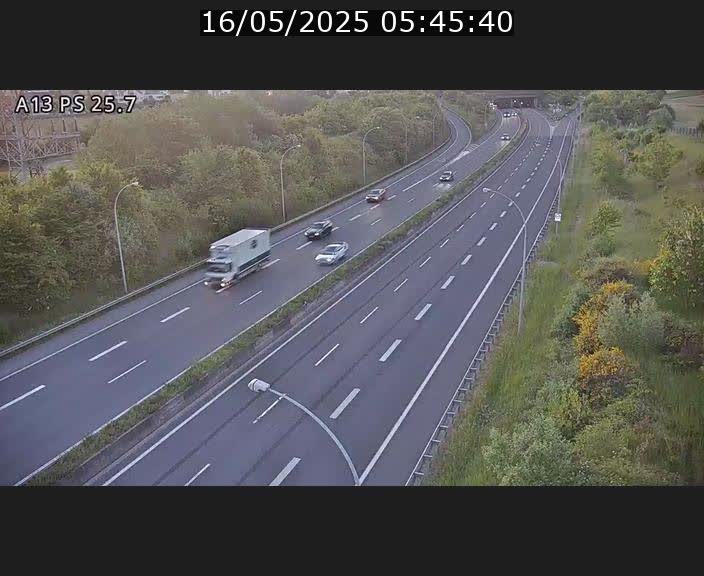 Traffic live webcam Luxembourg Frisange - A13 direction Allemagne - BK 26