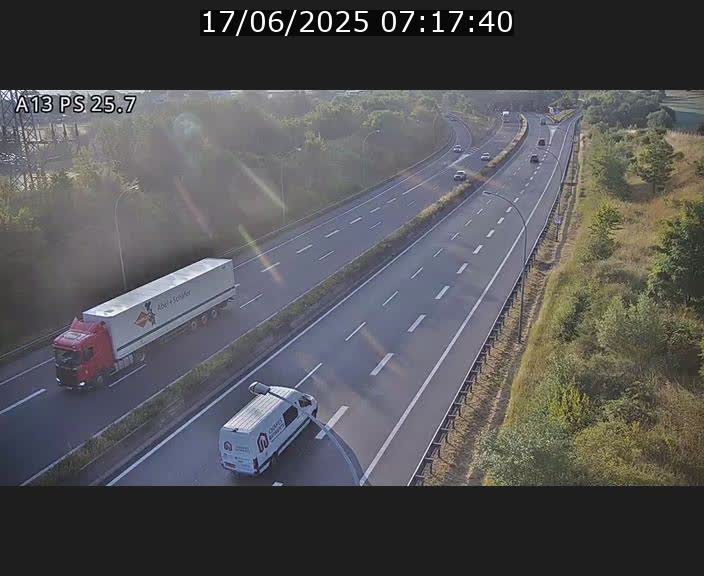 Traffic live webcam Luxembourg Frisange - A13 direction Allemagne - BK 26