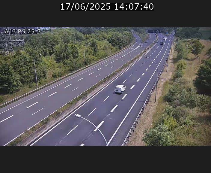 Traffic live webcam Luxembourg Frisange - A13 direction Allemagne - BK 26
