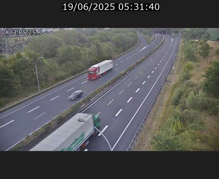 Traffic live webcam Luxembourg Frisange - A13 direction Allemagne - BK 26