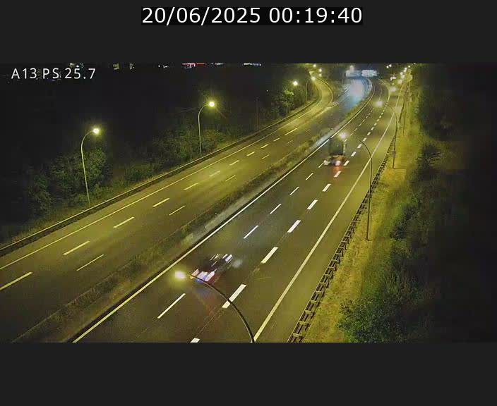 Traffic live webcam Luxembourg Frisange - A13 direction Allemagne - BK 26
