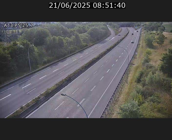 Traffic live webcam Luxembourg Frisange - A13 direction Allemagne - BK 26
