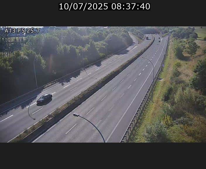 Traffic live webcam Luxembourg Frisange - A13 direction Allemagne - BK 26