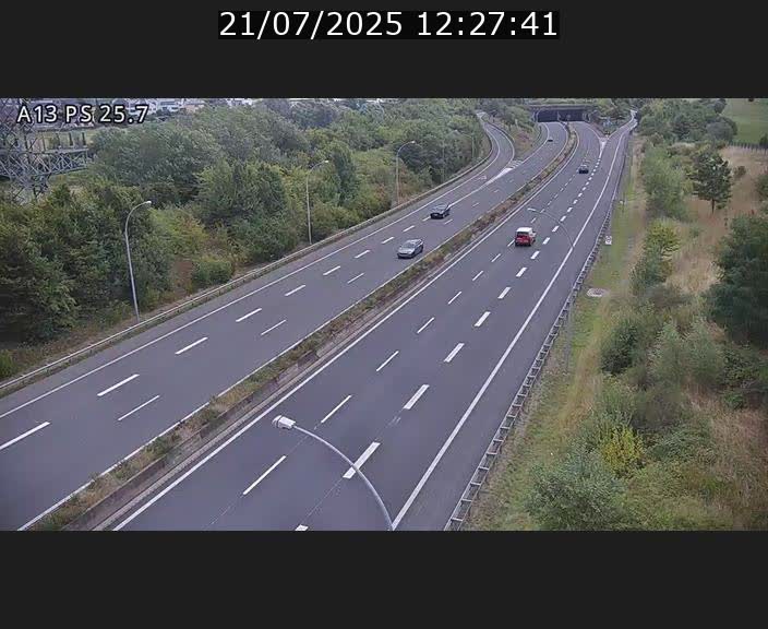 Traffic live webcam Luxembourg Frisange - A13 direction Allemagne - BK 26