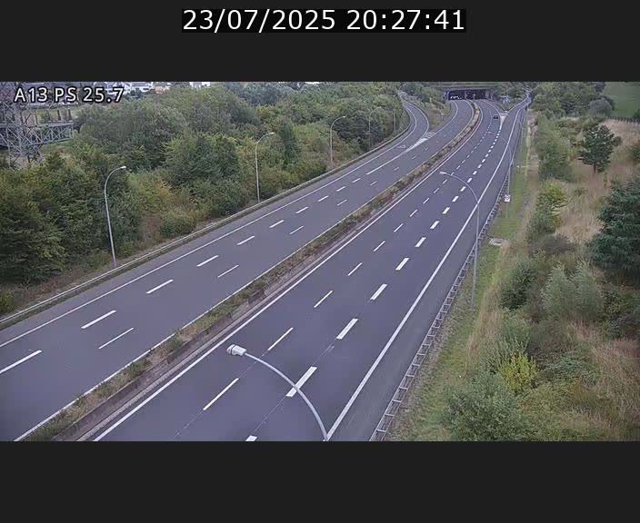 Traffic live webcam Luxembourg Frisange - A13 direction Allemagne - BK 26