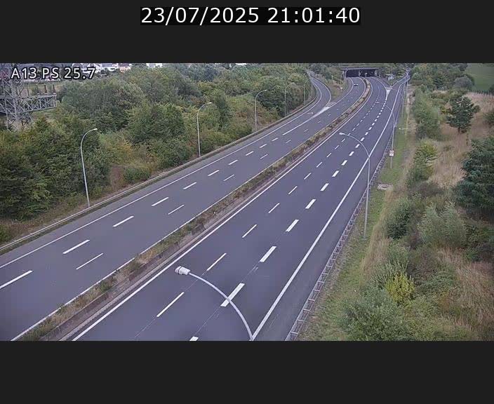Traffic live webcam Luxembourg Frisange - A13 direction Allemagne - BK 26