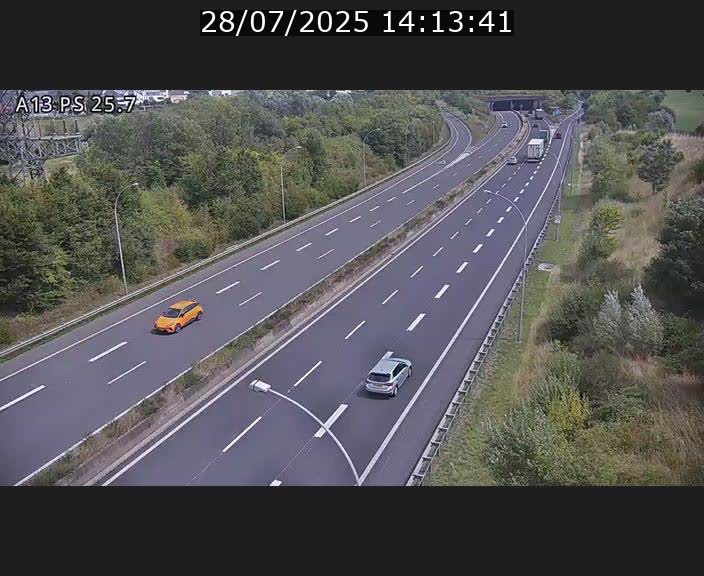 Traffic live webcam Luxembourg Frisange - A13 direction Allemagne - BK 26