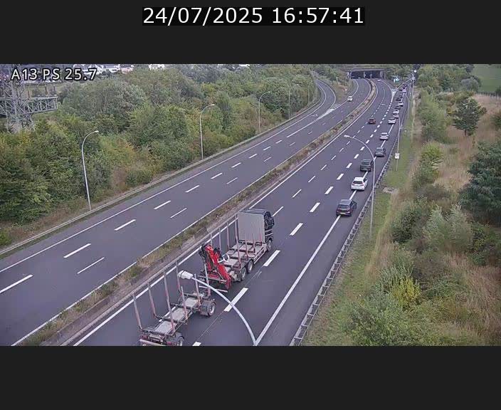 Traffic live webcam Luxembourg Frisange - A13 direction Allemagne - BK 26