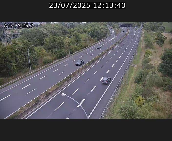 Traffic live webcam Luxembourg Frisange - A13 direction Allemagne - BK 26
