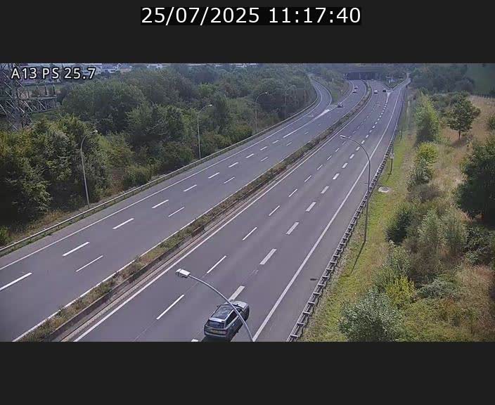 Traffic live webcam Luxembourg Frisange - A13 direction Allemagne - BK 26