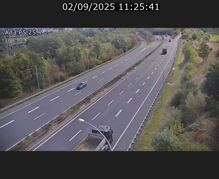 Traffic live webcam Luxembourg Frisange - A13 direction Allemagne - BK 26