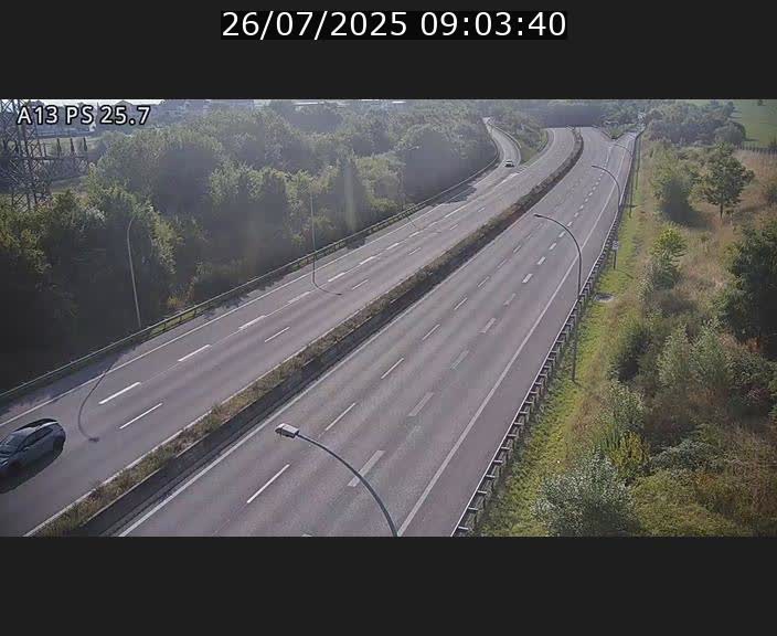 Traffic live webcam Luxembourg Frisange - A13 direction Allemagne - BK 26