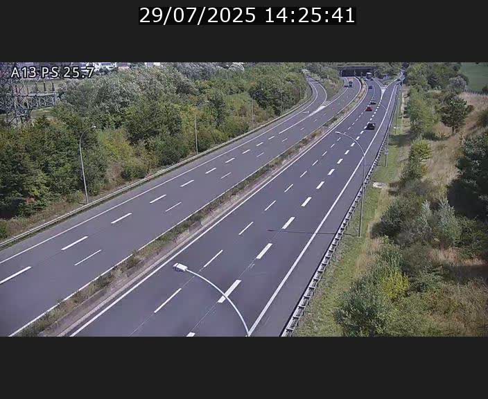 Traffic live webcam Luxembourg Frisange - A13 direction Allemagne - BK 26